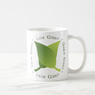 Live green, think green, dream green, love green coffee mug