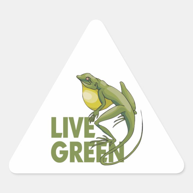 Live Green Triangle Sticker (Front)