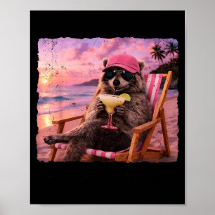 Live here racoon summer vibes feral girl summer poster