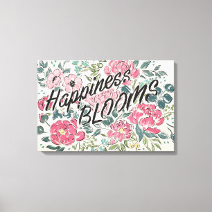 Live in Bloom Happiness Blooms Canvas Print