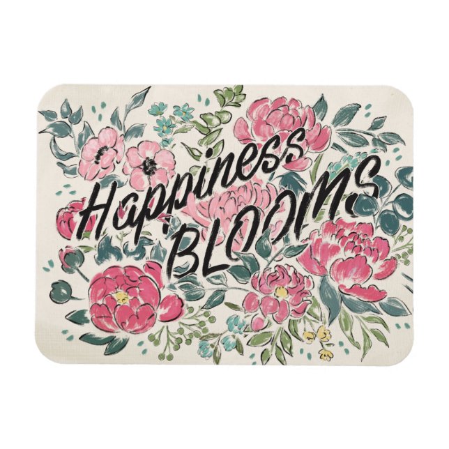 Live in Bloom | Happiness Blooms Magnet (Horizontal)