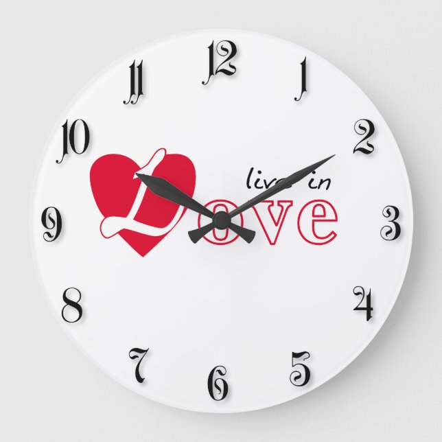 Live in love large clock (Front)