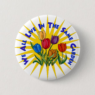 Live In Peace Garden 6 Cm Round Badge