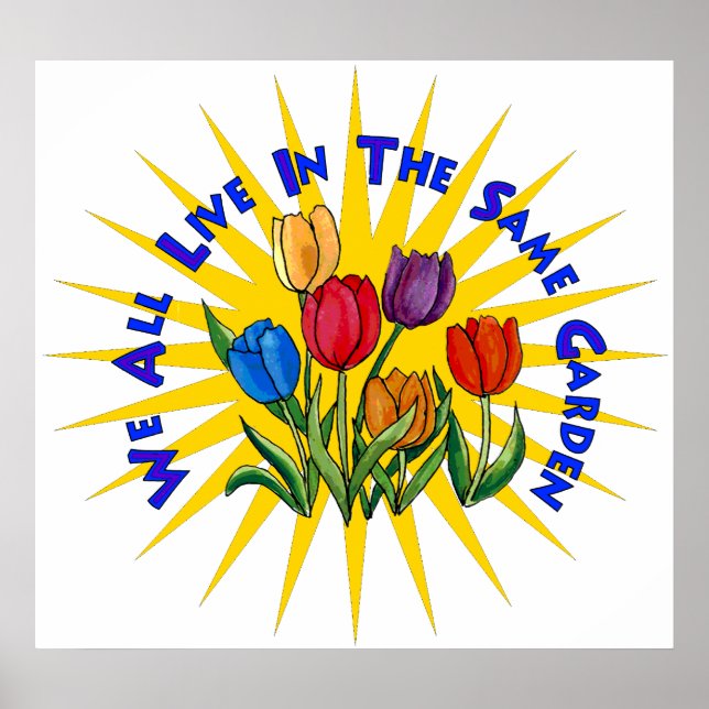 Live In Peace Garden Poster (Front)