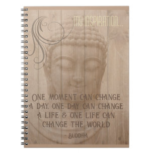 Live in the Moment Buddha Art Buddhist Saying Notebook