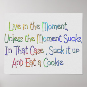 live in the moment funny motivational poster