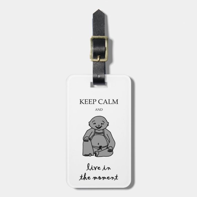 Live in the moment luggage tag (Front Vertical)