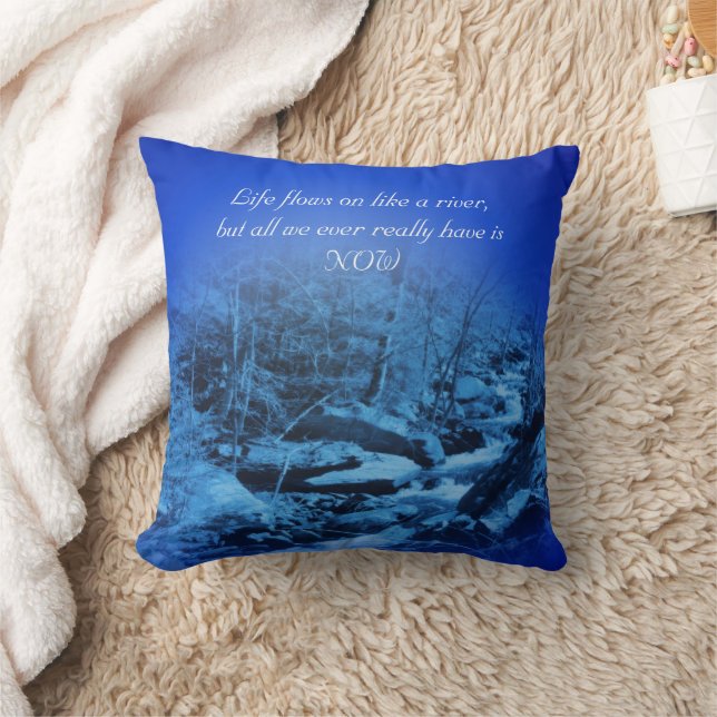 Live In The Present Inspirational    Cushion (Blanket)