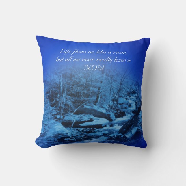 Live In The Present Inspirational    Cushion (Front)