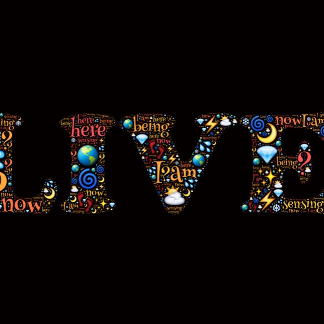 Live In The Present Inspirational Word Art  Cushion (Creator Uploaded)