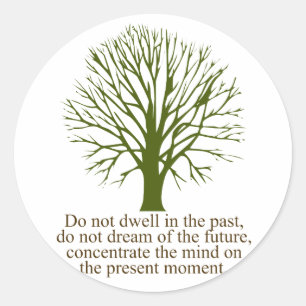 Live in the Present Moment Classic Round Sticker
