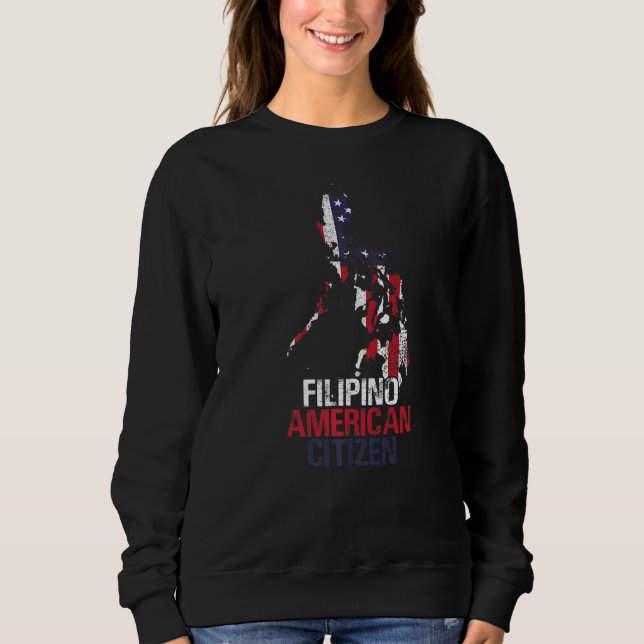 Live In Usa Philippines Half American Filipino Roo Sweatshirt (Front)
