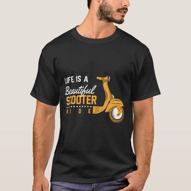 Live Is A Beautiful Scooter Ride  T-Shirt (Front)