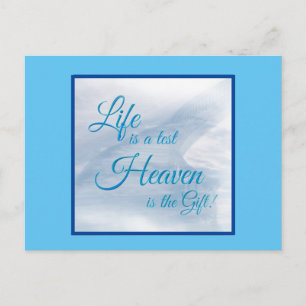 Live Is A Test Heaven Is The Gift Postcard