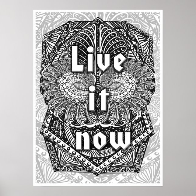 Live it now - Positive Quote´s Poster (Front)