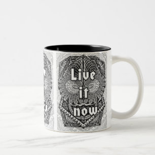 Live it now - Positive Quote´s Two-Tone Coffee Mug