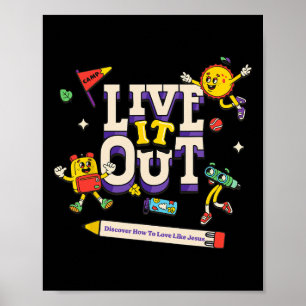 Live It Out Love Like Jesus Vbs 2025 Christian Cam Poster
