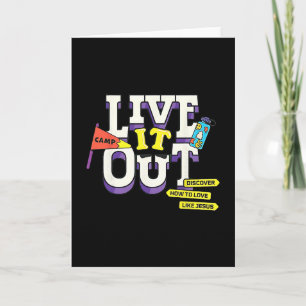 Live It Out Vbs 2025 Bible School Christian Youth  Card