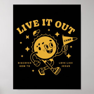 Live It Out Vbs 2025 Bible School Christian Youth Poster