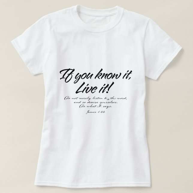 Live It T-Shirt (Design Front)