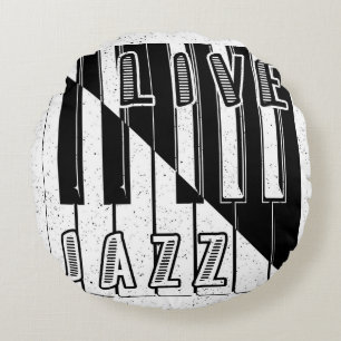 Live Jazz Calligraphy Illusion Logo Lettering with Round Cushion