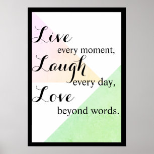 Live, laugh and love poster