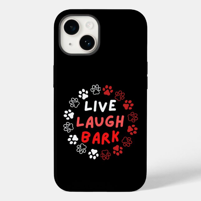Live laugh bark.b black BG Case-Mate iPhone Case (Back)
