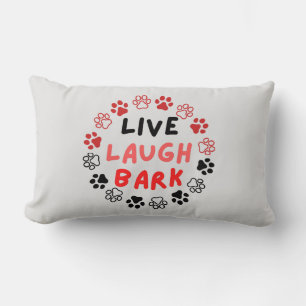 Live laugh bark Offwhite BG Lumbar Cushion