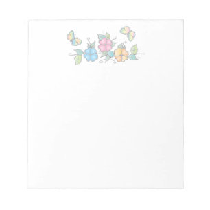 Live Laugh Butterfly Floral Watercolor Notepad