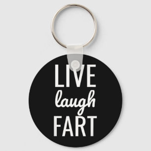 Live Laugh Fart 60th Birthday Gag Gift Key Ring