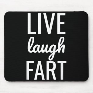 Live Laugh Fart 60th Birthday Gag Gift Mouse Pad