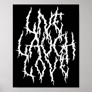 Live Laugh Funny Love Heavy Black Metal Parody Poster