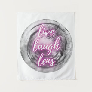 Live Laugh Lens Tapestry