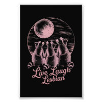 Live Laugh Lesbian Racoon Lesbian LGBTQ Pride