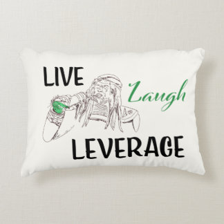 Live Laugh Leverage throw pillow