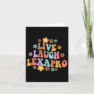 Live Laugh Lexapro Groovy Mental Health Therapist Card