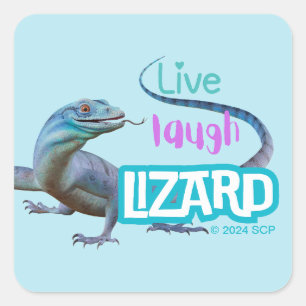 Live Laugh Lizard Square Sticker