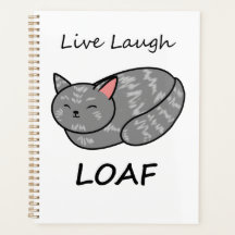 Live Laugh Loaf Grey Tabby Cat Organiser