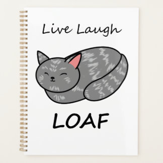 Live Laugh Loaf Grey Tabby Cat Organiser
