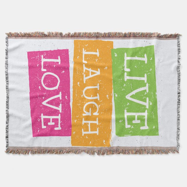 Live Laugh Love 2 Throw Blanket (Front)