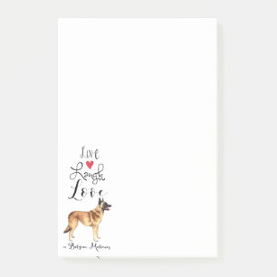 Live Laugh Love a Belgian Malinois Post-it Notes
