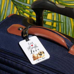 Live Laugh Love a Lhasa Apso Luggage Tag