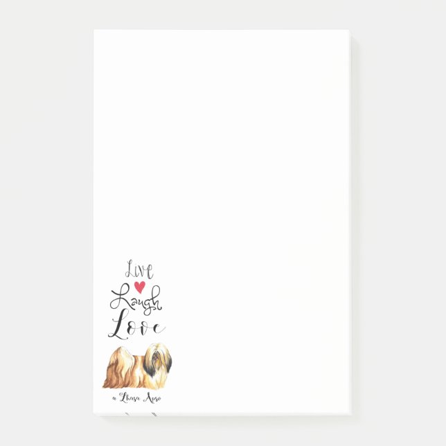Live Laugh Love a Lhasa Apso Post-it Notes (Front)