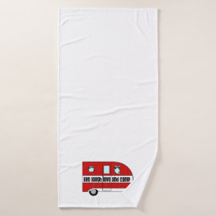 “Live, Laugh, Love and Camp” Camper Hand Towel