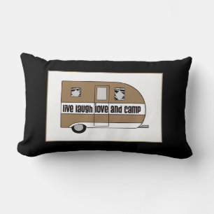 "Live, Laugh, Love and Camp" Lumbar Cushion