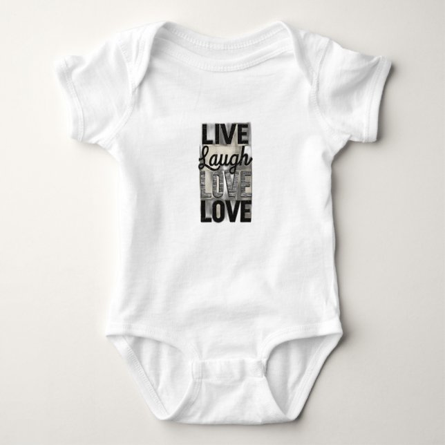 Live / Laugh / Love Baby Bodysuit (Front)