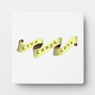 Live Laugh Love Banner Plaque