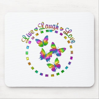Live Laugh Love Butterflies Mouse Pad