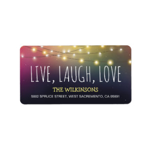Live, Laugh, Love Christmas   Jolly Holiday Label