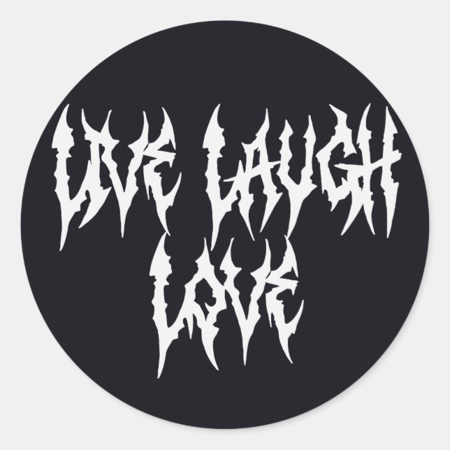 Live, Laugh, Love Classic Round Sticker (Front)